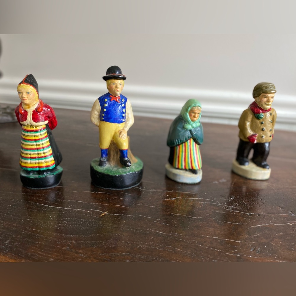 Figurines rare Oscar Gunnarson 4 pieces.